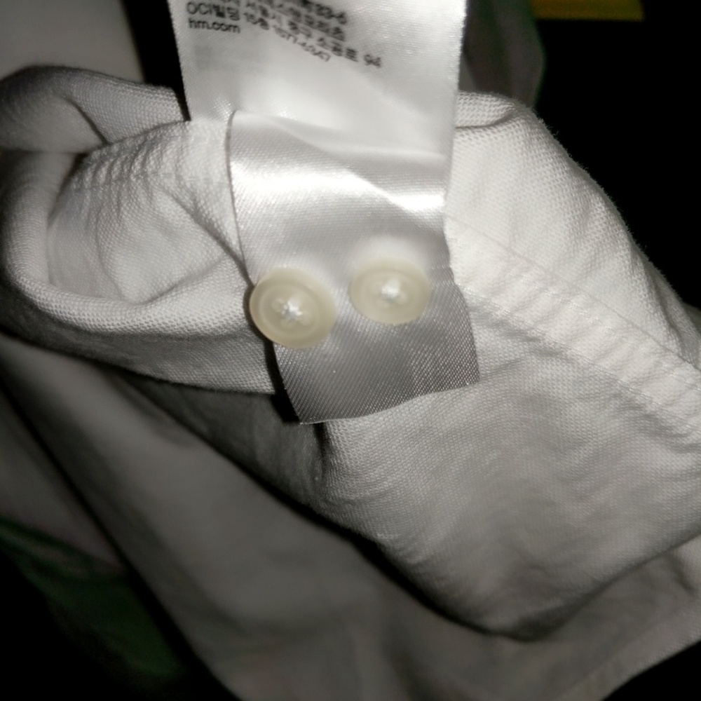 H&M Button Down Shirt - Regular Fit - White - XL - Picture 4 of 5